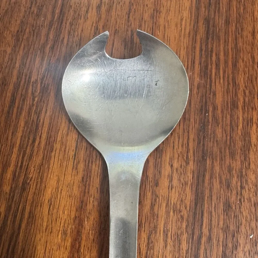 Vintage MCM Japan Stainless Steel Salad Serving Fork Replacement Piece 11”